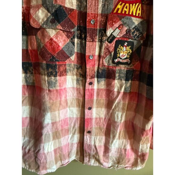 Stanley upcycled flannel shirt womens L - Picture 6 of 8